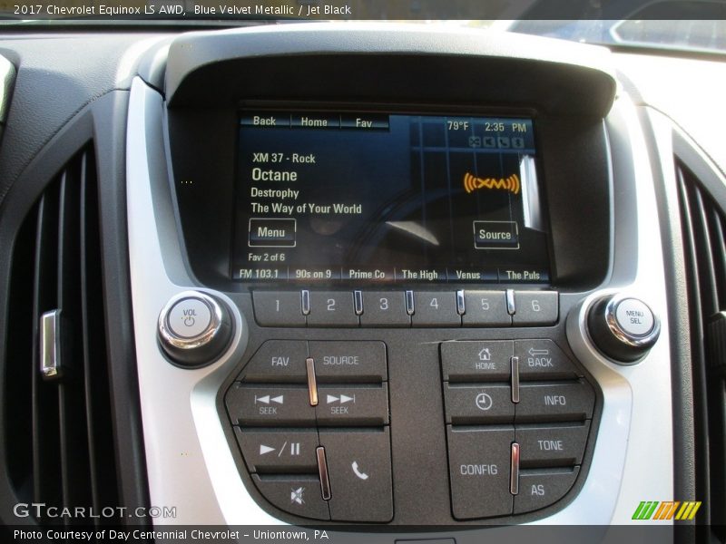 Blue Velvet Metallic / Jet Black 2017 Chevrolet Equinox LS AWD