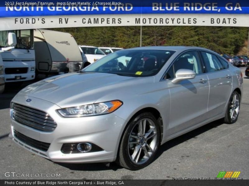 Ingot Silver Metallic / Charcoal Black 2013 Ford Fusion Titanium