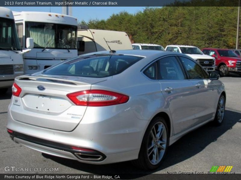 Ingot Silver Metallic / Charcoal Black 2013 Ford Fusion Titanium