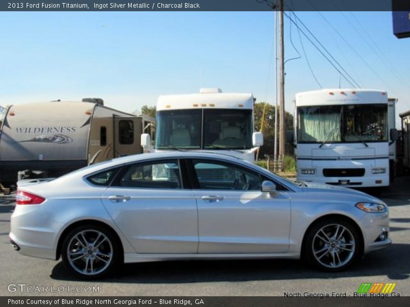 Ingot Silver Metallic / Charcoal Black 2013 Ford Fusion Titanium