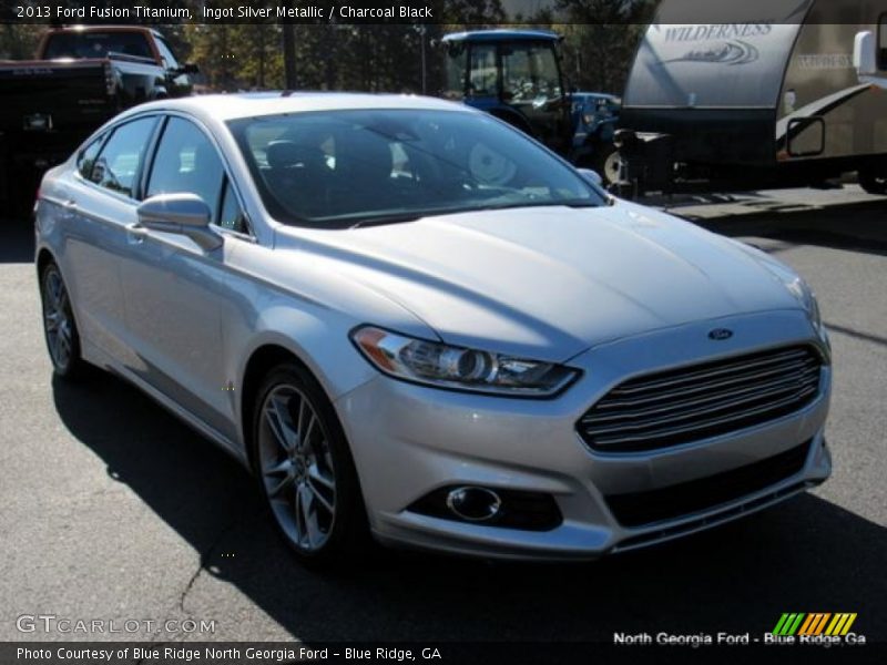 Ingot Silver Metallic / Charcoal Black 2013 Ford Fusion Titanium