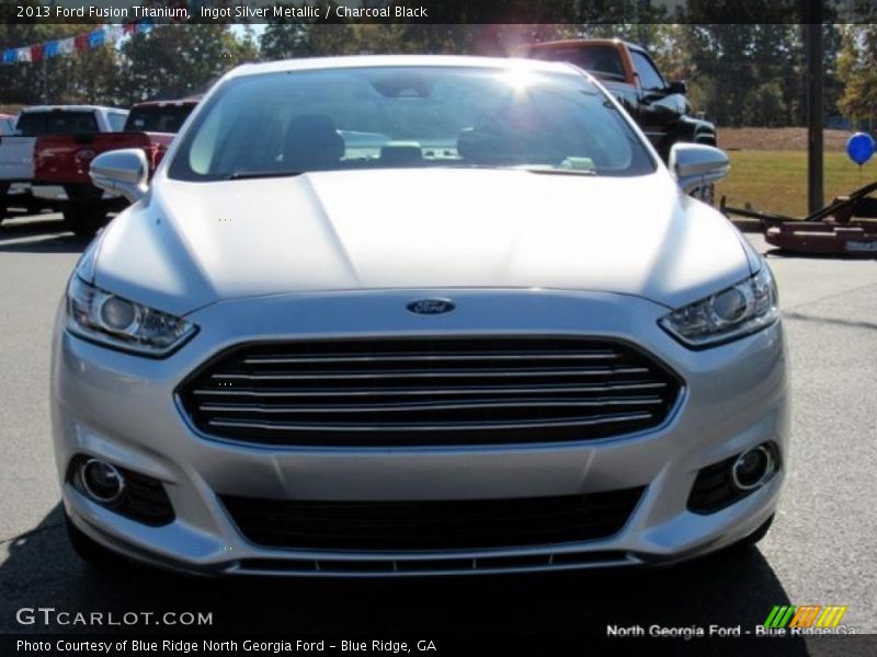 Ingot Silver Metallic / Charcoal Black 2013 Ford Fusion Titanium