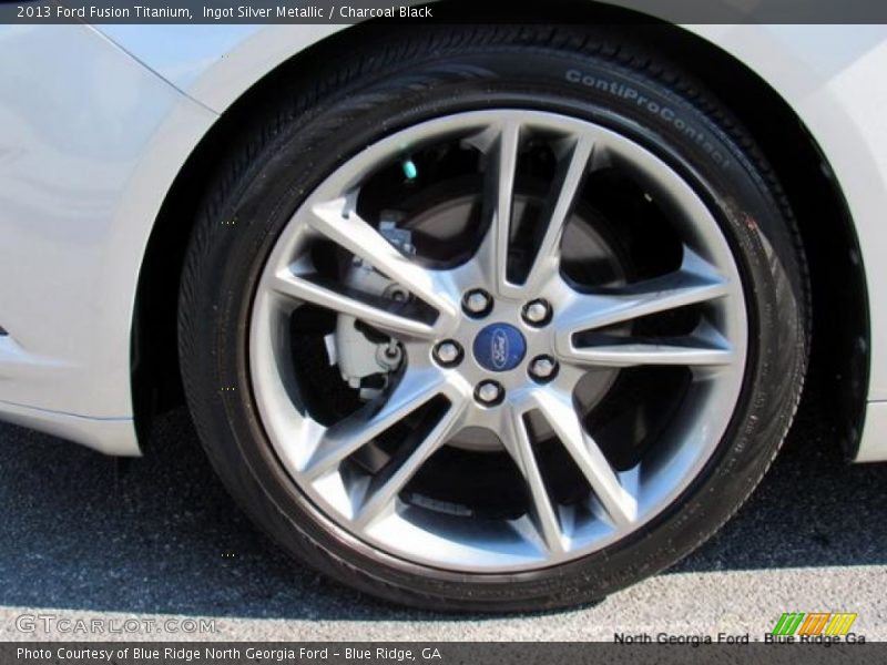 Ingot Silver Metallic / Charcoal Black 2013 Ford Fusion Titanium