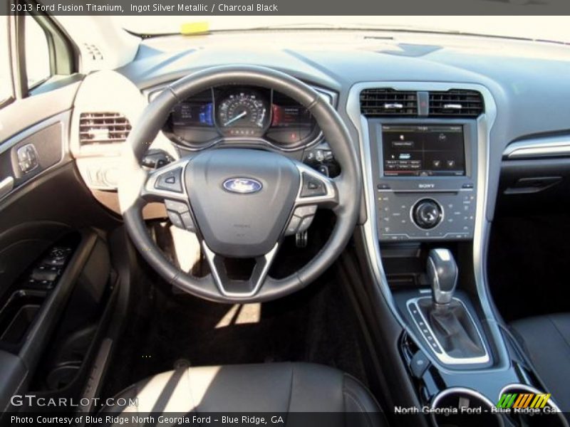 Ingot Silver Metallic / Charcoal Black 2013 Ford Fusion Titanium