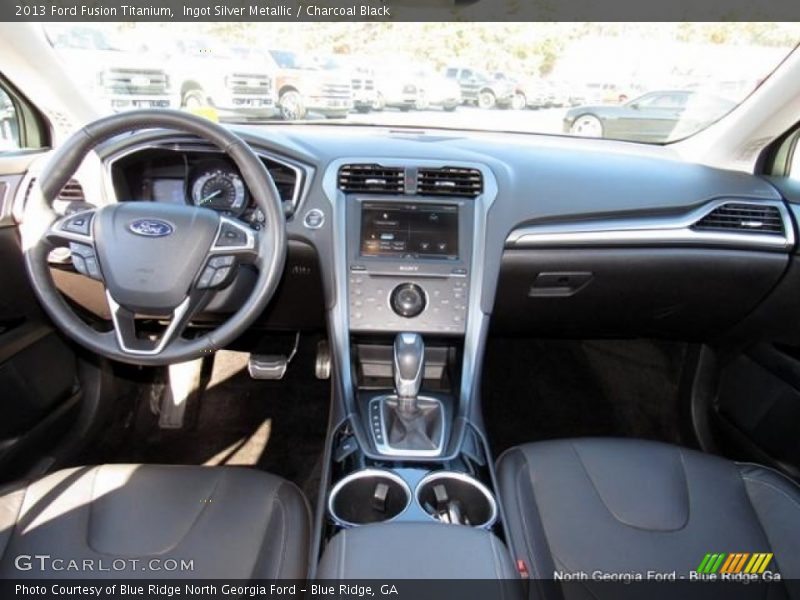 Ingot Silver Metallic / Charcoal Black 2013 Ford Fusion Titanium