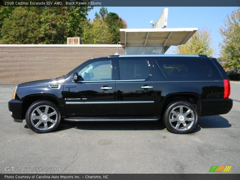 Black Raven / Ebony 2008 Cadillac Escalade ESV AWD