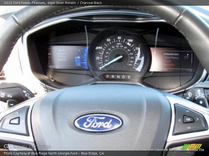 Ingot Silver Metallic / Charcoal Black 2013 Ford Fusion Titanium