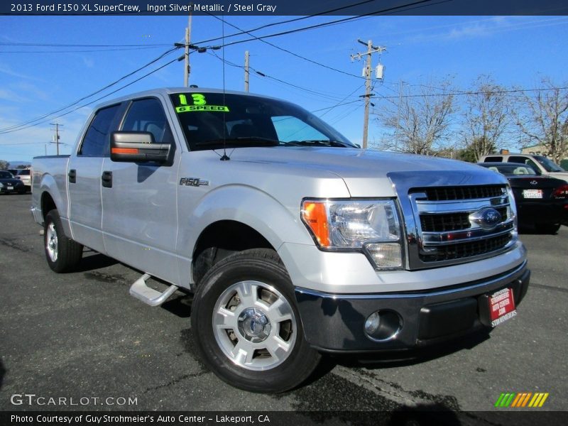 Ingot Silver Metallic / Steel Gray 2013 Ford F150 XL SuperCrew
