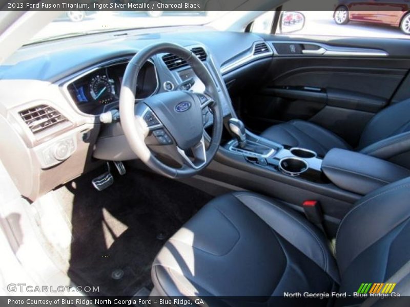 Ingot Silver Metallic / Charcoal Black 2013 Ford Fusion Titanium
