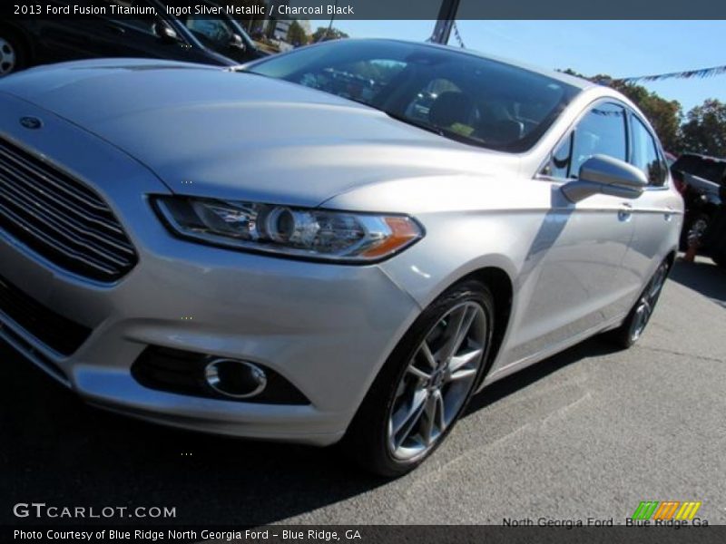 Ingot Silver Metallic / Charcoal Black 2013 Ford Fusion Titanium