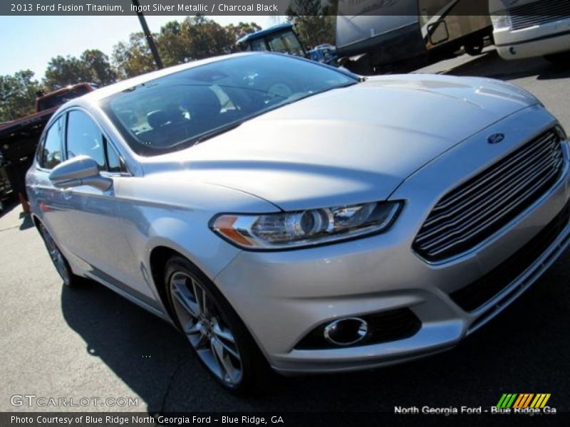 Ingot Silver Metallic / Charcoal Black 2013 Ford Fusion Titanium