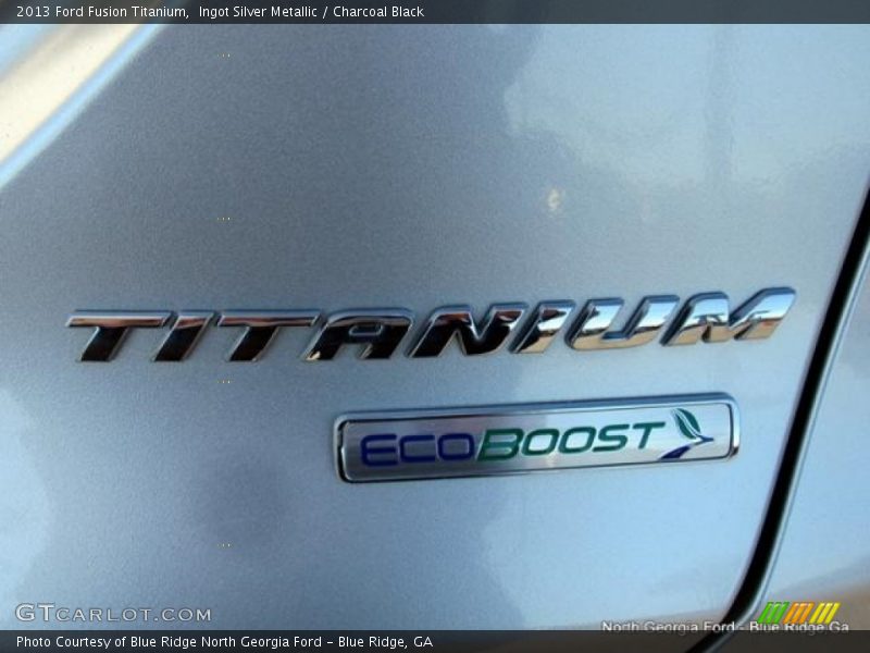 Ingot Silver Metallic / Charcoal Black 2013 Ford Fusion Titanium