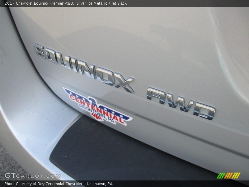 Silver Ice Metallic / Jet Black 2017 Chevrolet Equinox Premier AWD