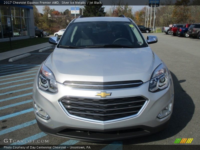 Silver Ice Metallic / Jet Black 2017 Chevrolet Equinox Premier AWD