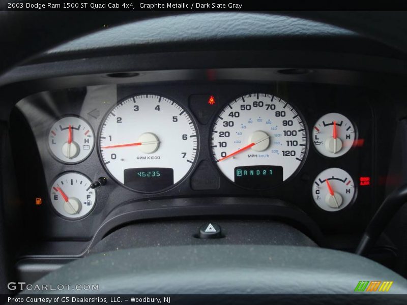 Graphite Metallic / Dark Slate Gray 2003 Dodge Ram 1500 ST Quad Cab 4x4