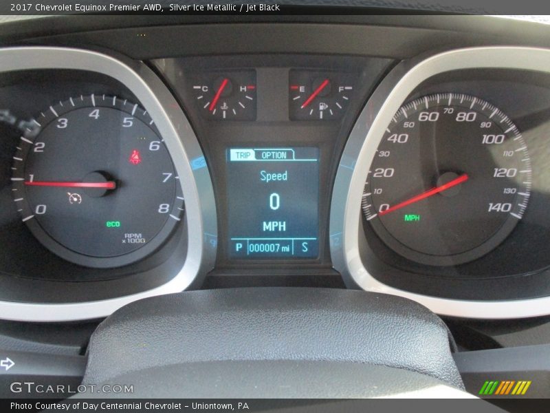 Silver Ice Metallic / Jet Black 2017 Chevrolet Equinox Premier AWD