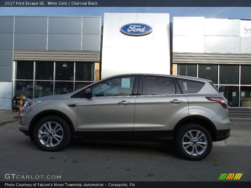 White Gold / Charcoal Black 2017 Ford Escape SE