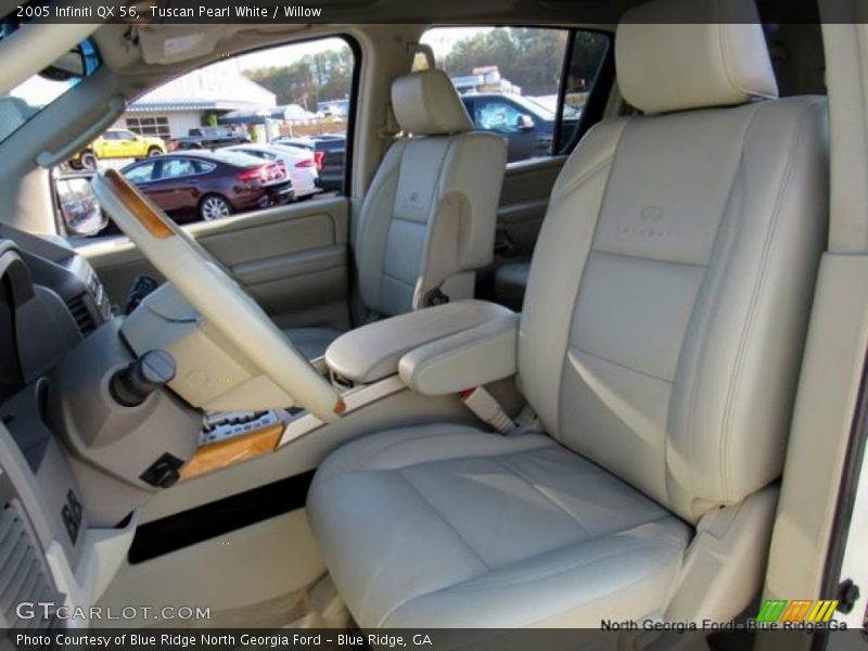 Tuscan Pearl White / Willow 2005 Infiniti QX 56
