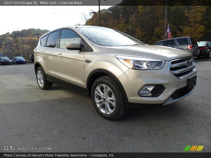 White Gold / Charcoal Black 2017 Ford Escape SE