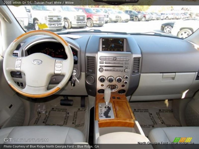 Tuscan Pearl White / Willow 2005 Infiniti QX 56