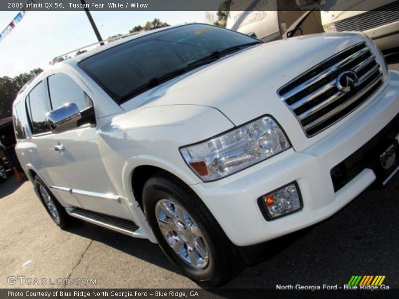 Tuscan Pearl White / Willow 2005 Infiniti QX 56