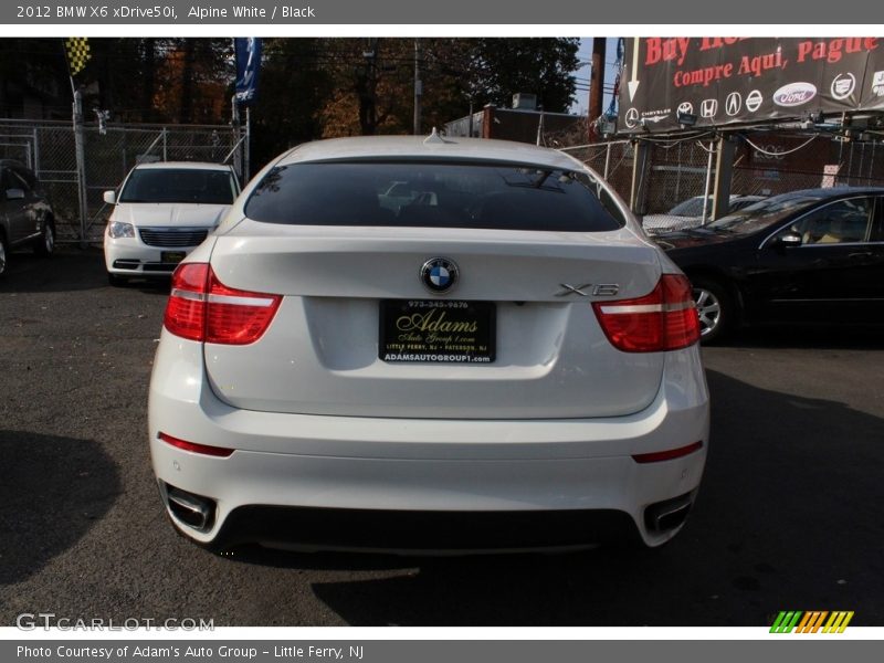 Alpine White / Black 2012 BMW X6 xDrive50i