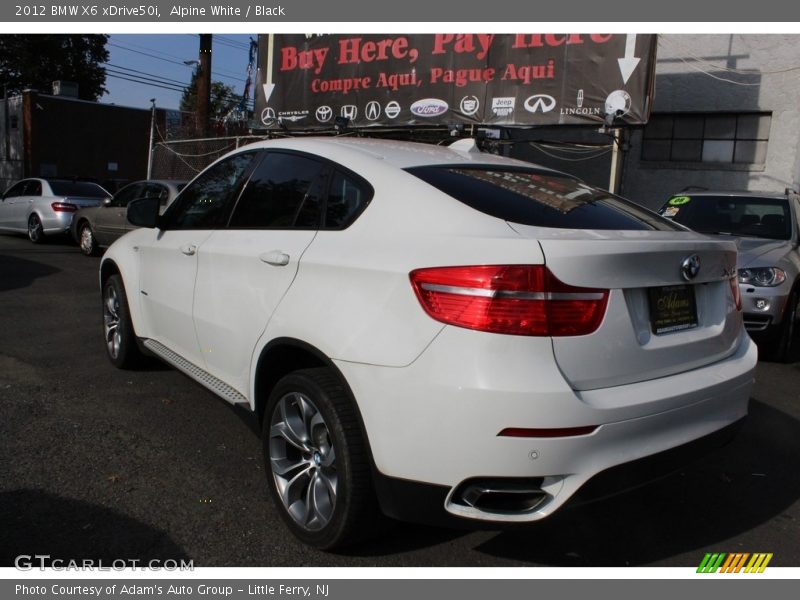 Alpine White / Black 2012 BMW X6 xDrive50i