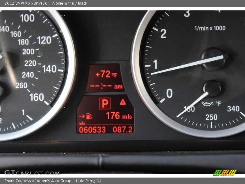 Alpine White / Black 2012 BMW X6 xDrive50i
