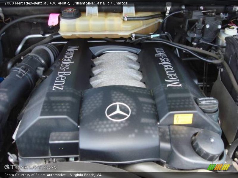 Brilliant Silver Metallic / Charcoal 2000 Mercedes-Benz ML 430 4Matic