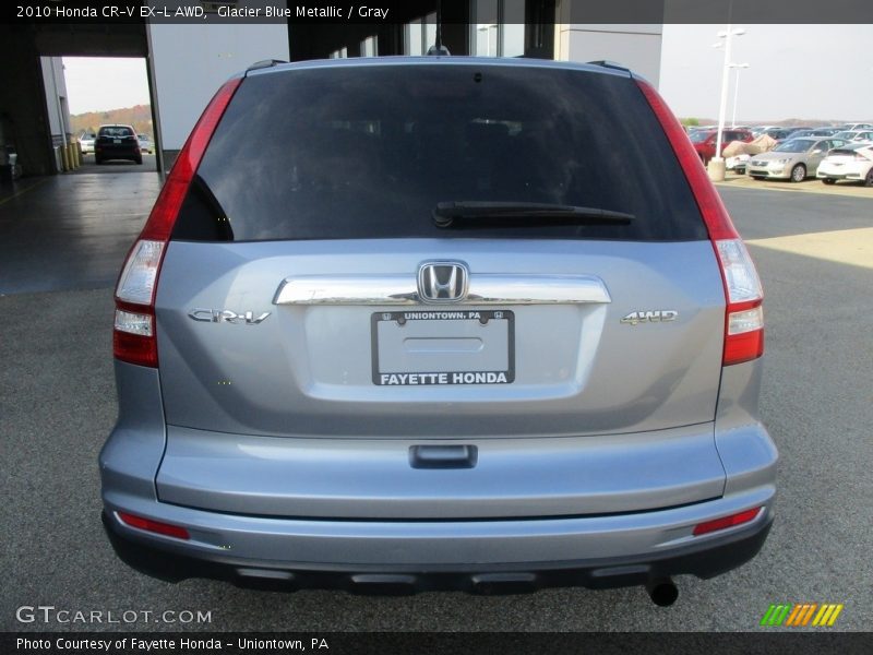 Glacier Blue Metallic / Gray 2010 Honda CR-V EX-L AWD