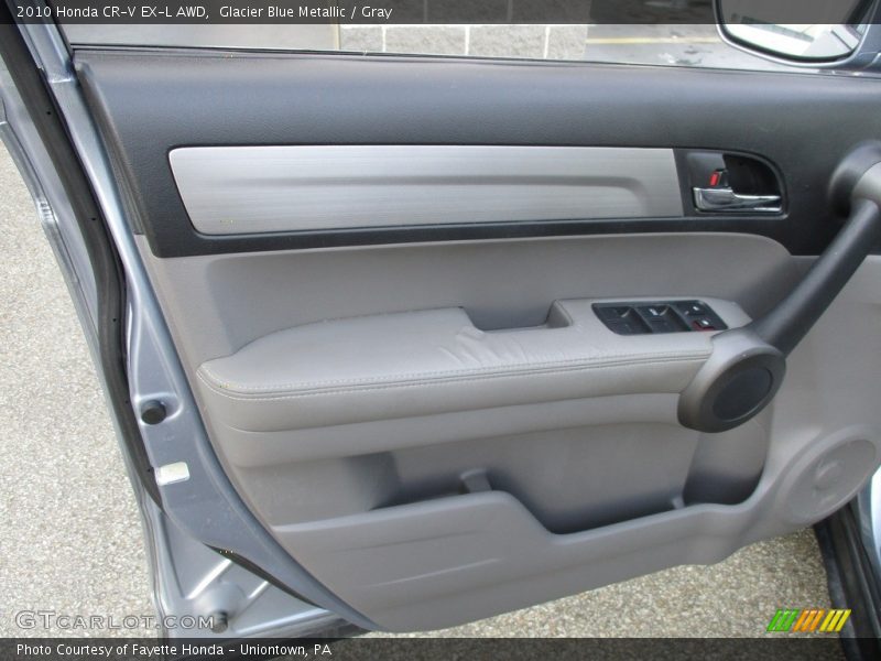 Glacier Blue Metallic / Gray 2010 Honda CR-V EX-L AWD
