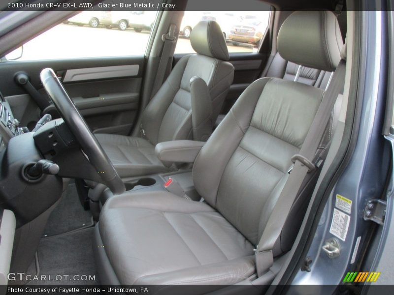 Glacier Blue Metallic / Gray 2010 Honda CR-V EX-L AWD