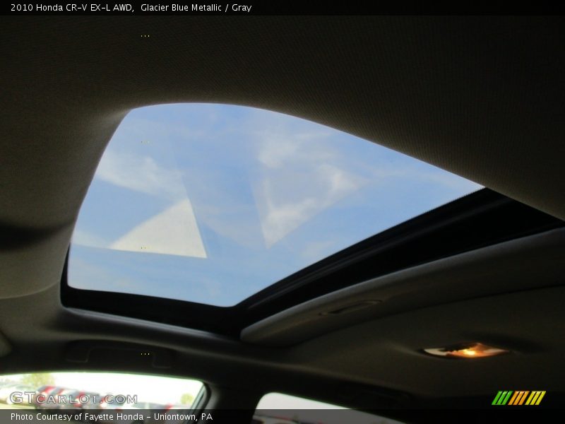 Glacier Blue Metallic / Gray 2010 Honda CR-V EX-L AWD