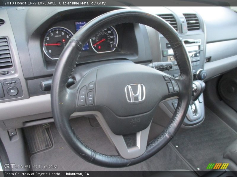 Glacier Blue Metallic / Gray 2010 Honda CR-V EX-L AWD