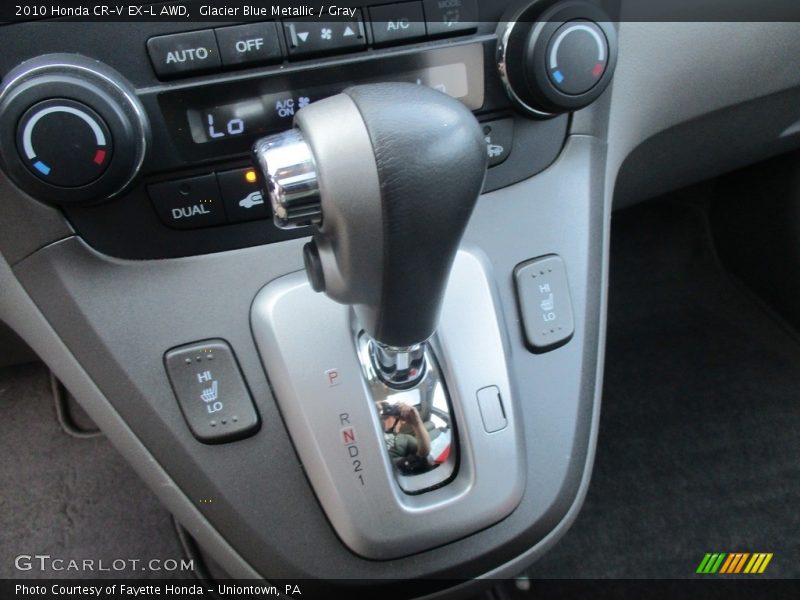 Glacier Blue Metallic / Gray 2010 Honda CR-V EX-L AWD
