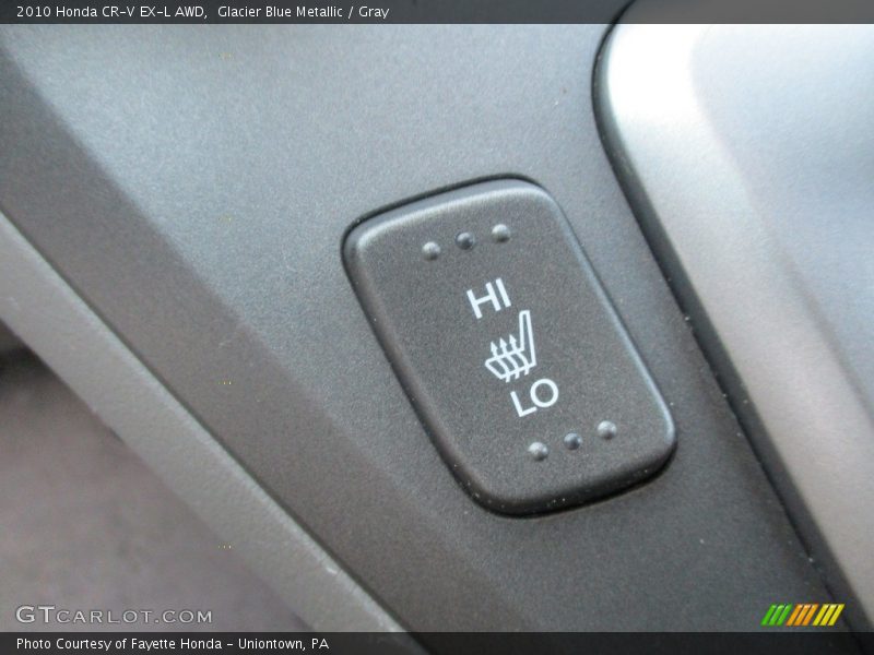 Glacier Blue Metallic / Gray 2010 Honda CR-V EX-L AWD