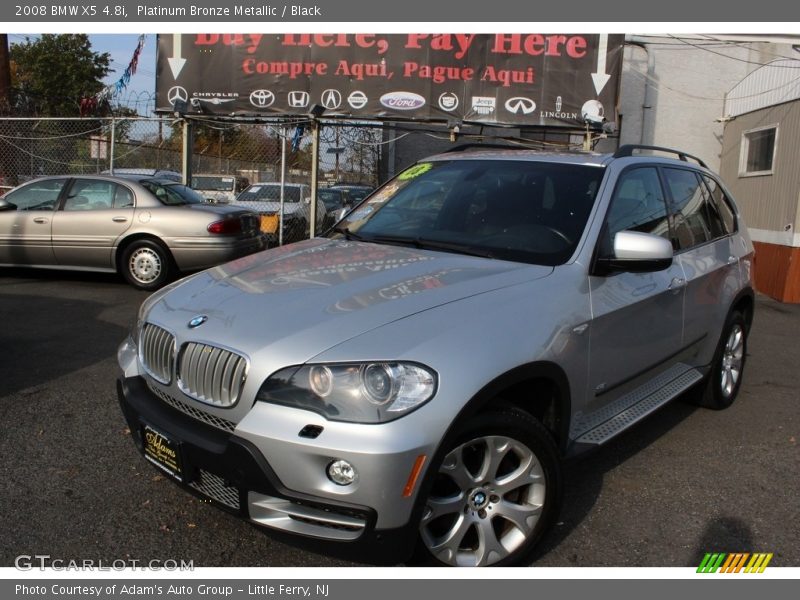 Platinum Bronze Metallic / Black 2008 BMW X5 4.8i