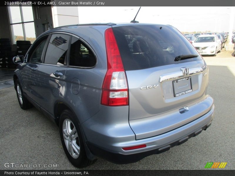 Glacier Blue Metallic / Gray 2010 Honda CR-V EX-L AWD