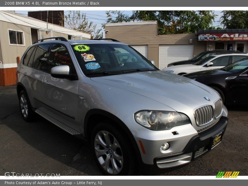 Platinum Bronze Metallic / Black 2008 BMW X5 4.8i