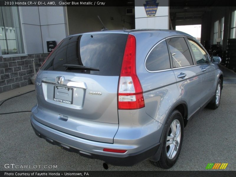 Glacier Blue Metallic / Gray 2010 Honda CR-V EX-L AWD