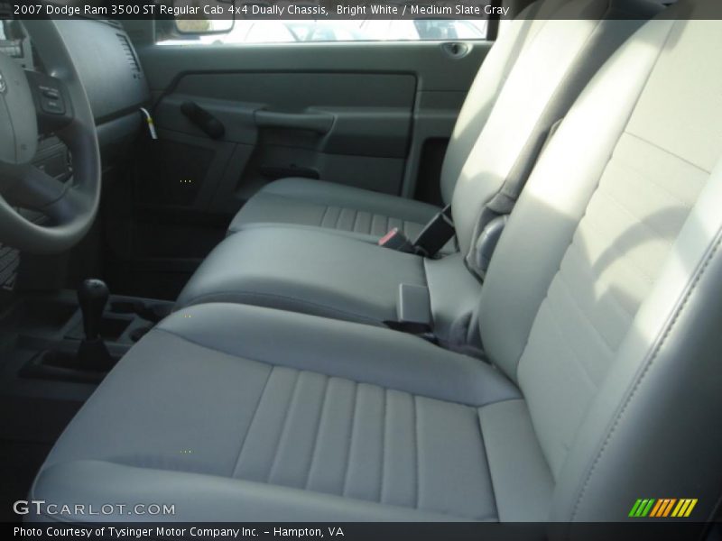 Bright White / Medium Slate Gray 2007 Dodge Ram 3500 ST Regular Cab 4x4 Dually Chassis