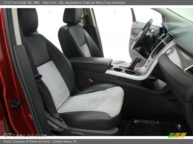 Ruby Red / SEL Appearance Charcoal Black/Gray Alcantara 2013 Ford Edge SEL AWD