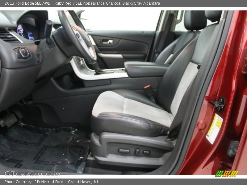 Ruby Red / SEL Appearance Charcoal Black/Gray Alcantara 2013 Ford Edge SEL AWD