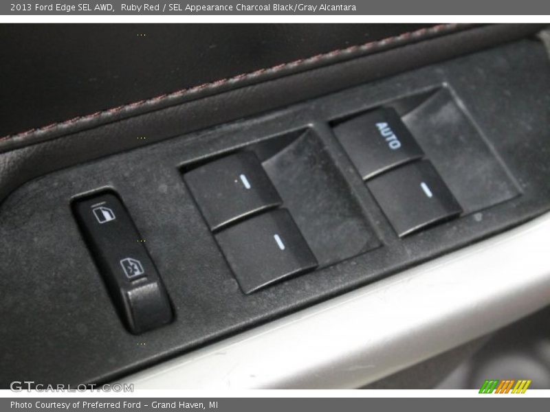 Ruby Red / SEL Appearance Charcoal Black/Gray Alcantara 2013 Ford Edge SEL AWD