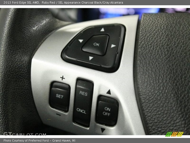 Ruby Red / SEL Appearance Charcoal Black/Gray Alcantara 2013 Ford Edge SEL AWD