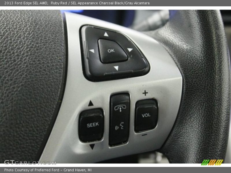 Ruby Red / SEL Appearance Charcoal Black/Gray Alcantara 2013 Ford Edge SEL AWD