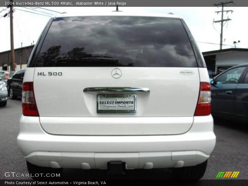 Alabaster White / Java Beige 2004 Mercedes-Benz ML 500 4Matic