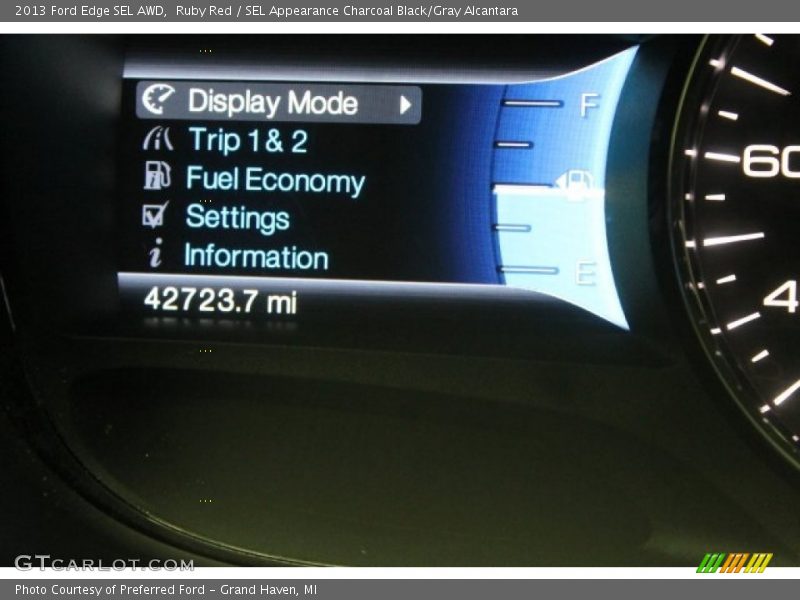 Ruby Red / SEL Appearance Charcoal Black/Gray Alcantara 2013 Ford Edge SEL AWD