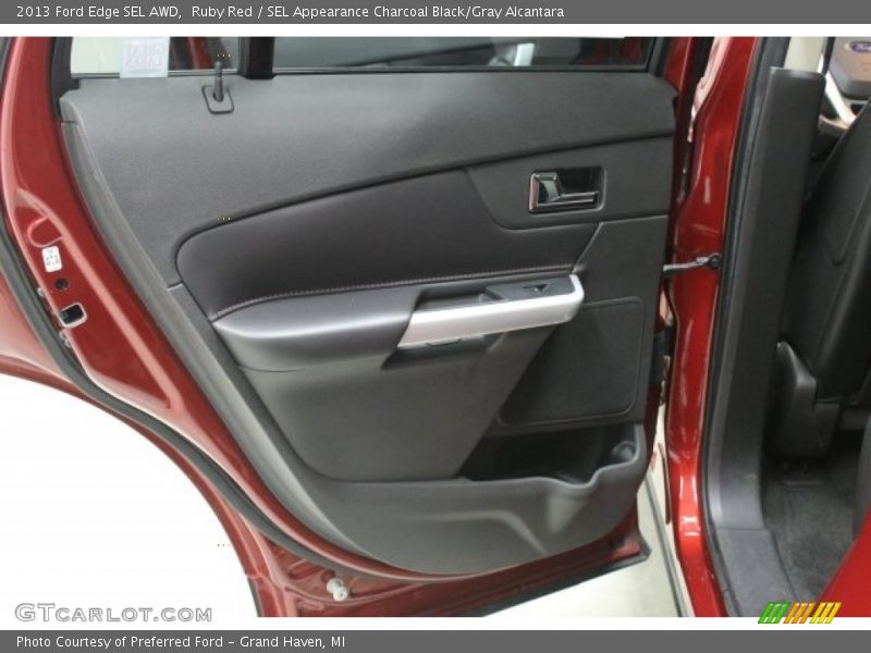 Ruby Red / SEL Appearance Charcoal Black/Gray Alcantara 2013 Ford Edge SEL AWD