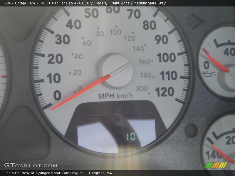Bright White / Medium Slate Gray 2007 Dodge Ram 3500 ST Regular Cab 4x4 Dually Chassis